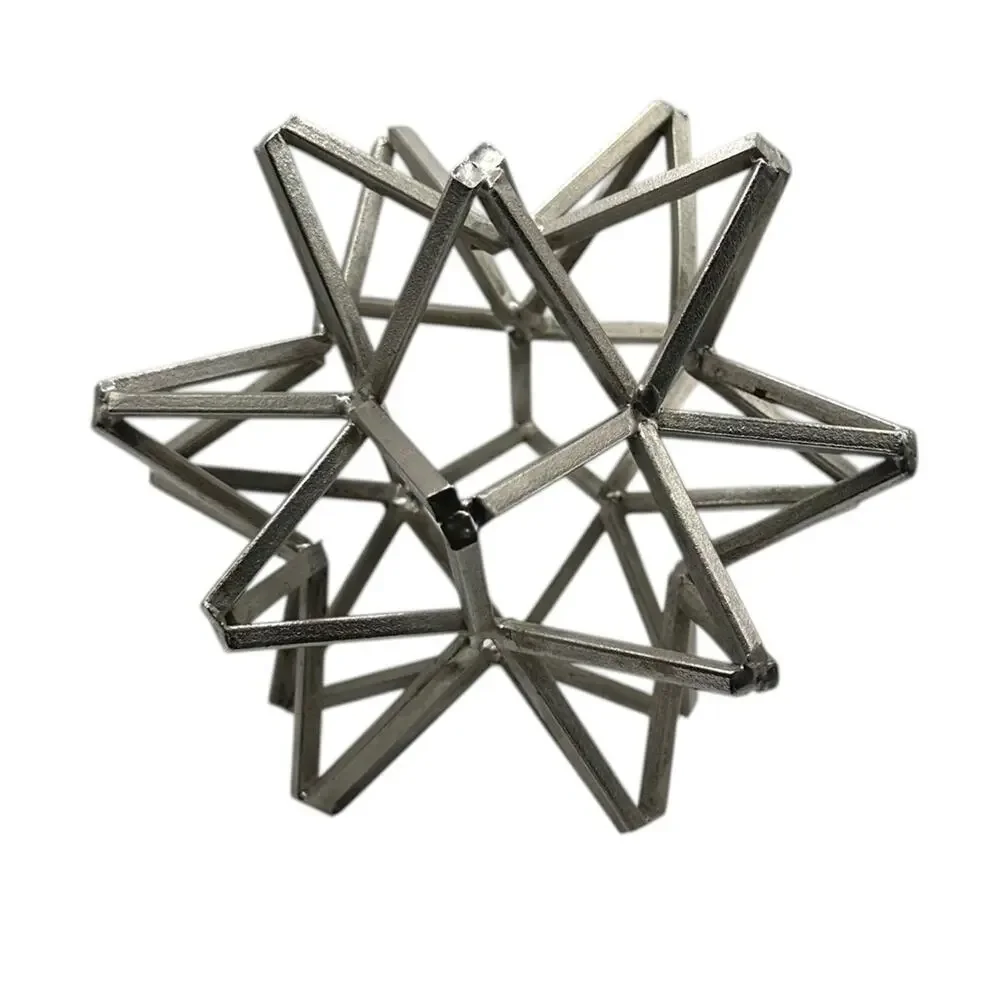 Morovian Star Decorative Geometric Star Decor Silver Metal Advent Xmas 6 inch